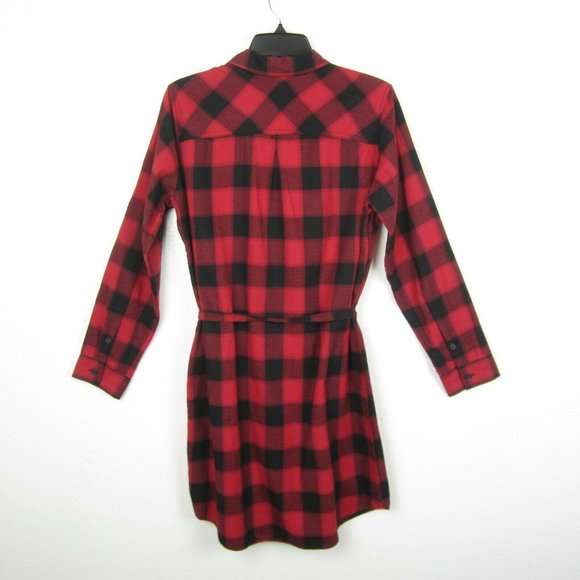 Eddie Bauer Hadley Buffalo Plaid Red Dress NEW 10 - Picture 7 of 10